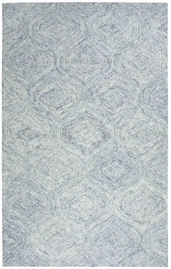 Brindleton Blue Tweed Wool 5' x 8' Rectangle Rug
