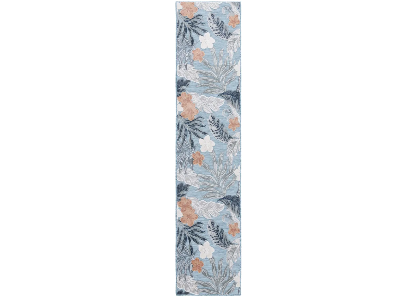 CABANA 456 BLUE  2' x 10' Runner Rug