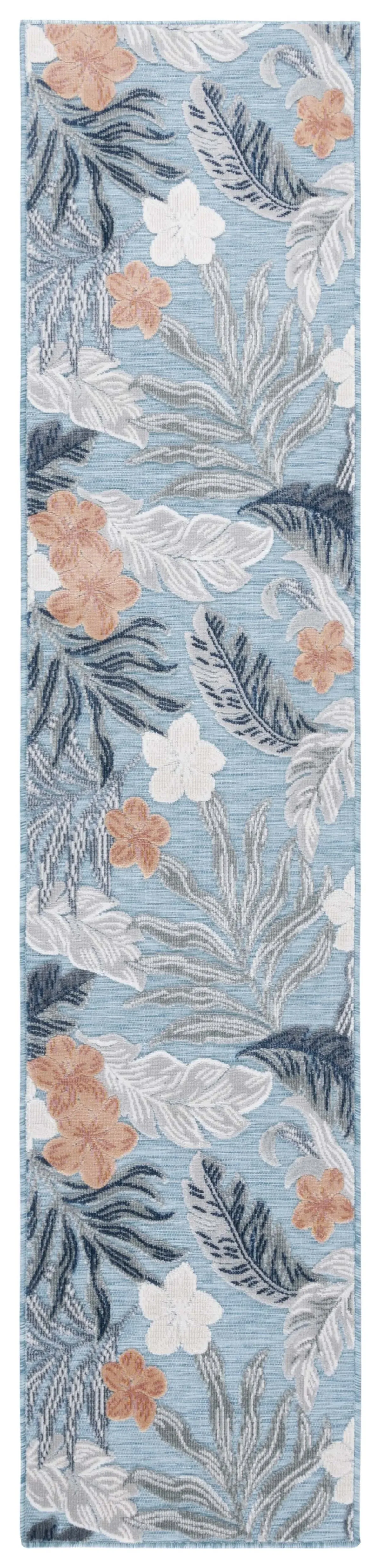 CABANA 456 BLUE  2' x 10' Runner Rug