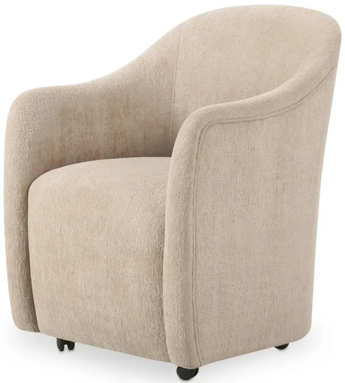 Drava Rolling Dining Chair Beige