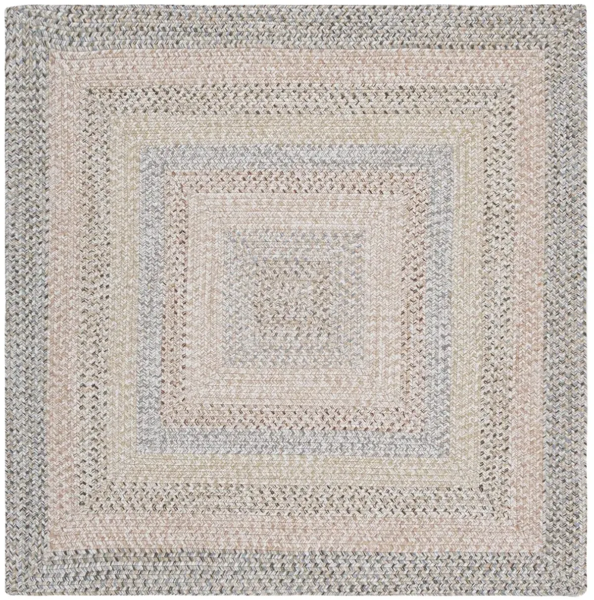 BRAIDED Hand Woven 5' x 5' Square area rug