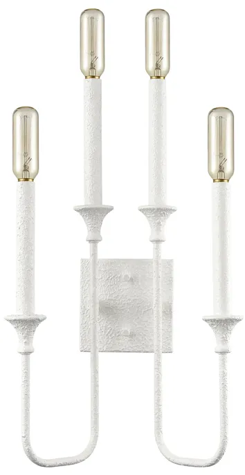 Edward 19" High 2-Light Sconce - Matte White