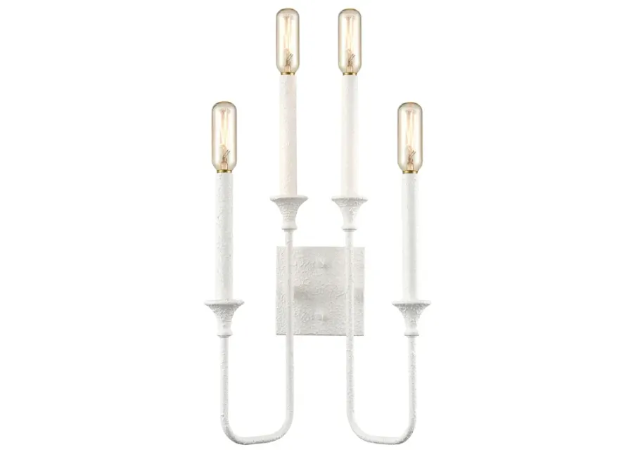 Edward 19" High 2-Light Sconce - Matte White