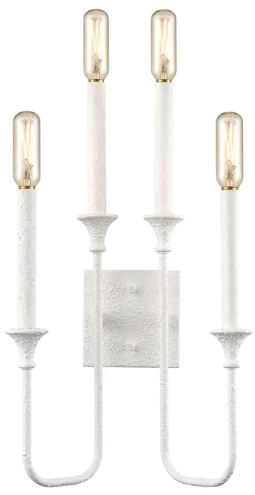 Edward 19" High 2-Light Sconce - Matte White