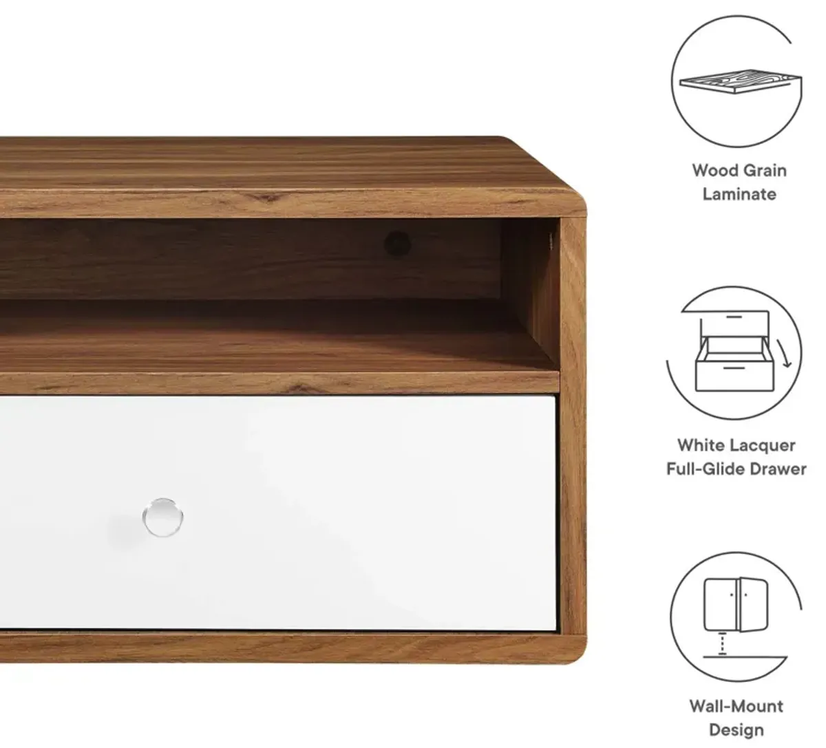 Transmit Wall Mount Nightstand