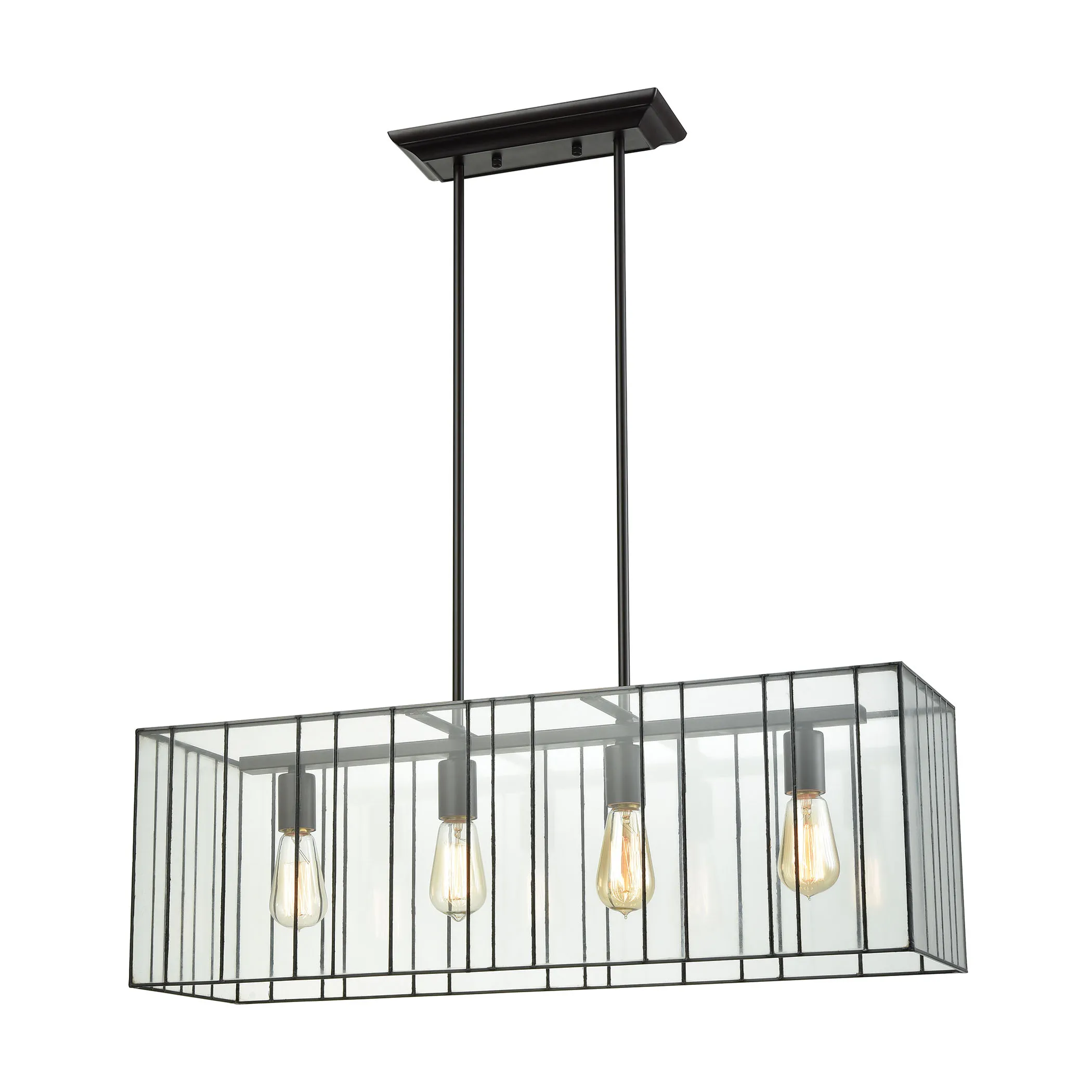 Lucian 31" Wide 4-Light Chandelier - Oil Rubbed Bronze