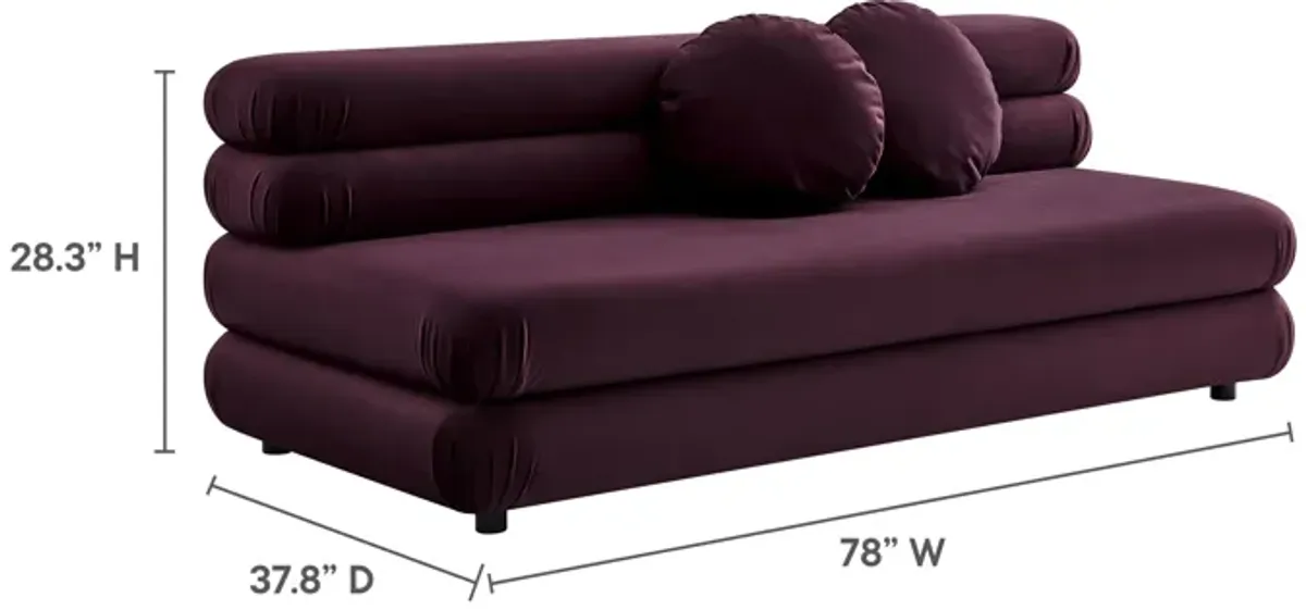 Jubilee Modular Performance Velvet Armless Loveseat by Modway