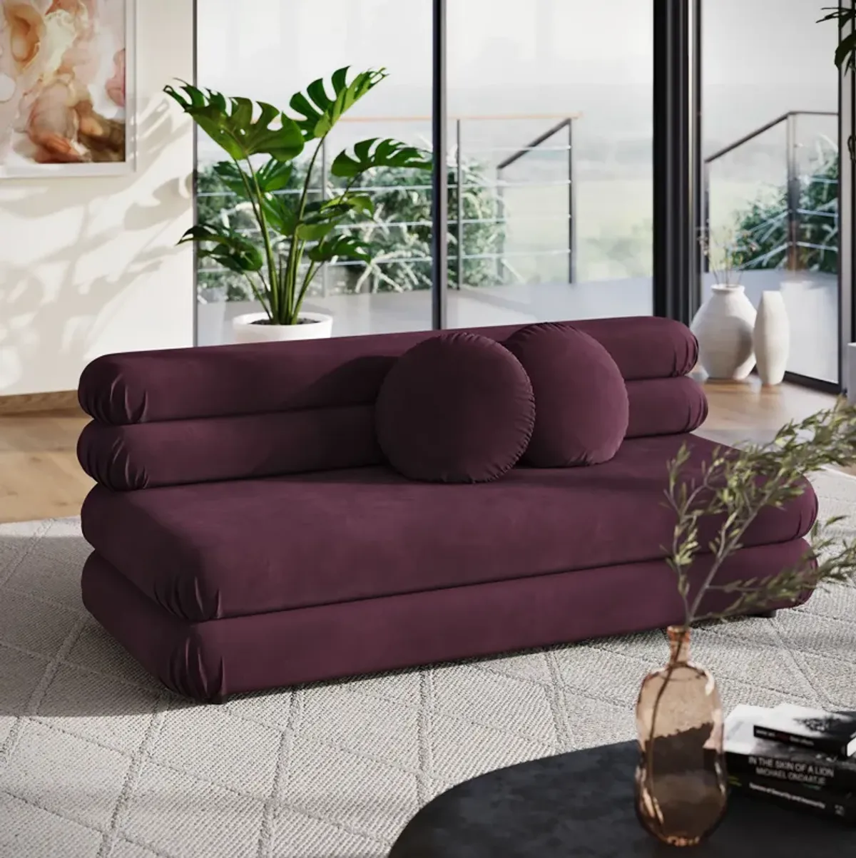 Jubilee Modular Performance Velvet Armless Loveseat by Modway