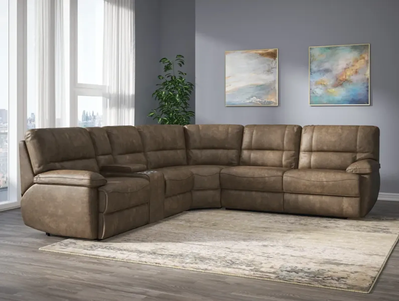 Aurora Right Side Facing Power Reclining Sectional