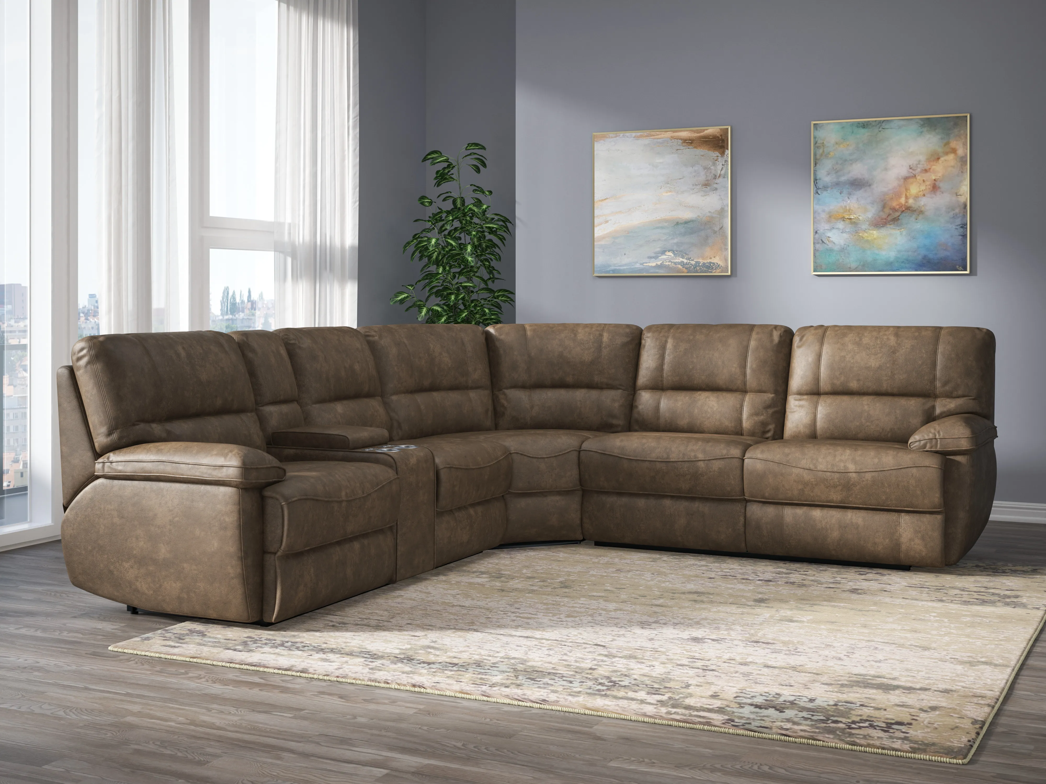 Aurora Right Side Facing Power Reclining Sectional