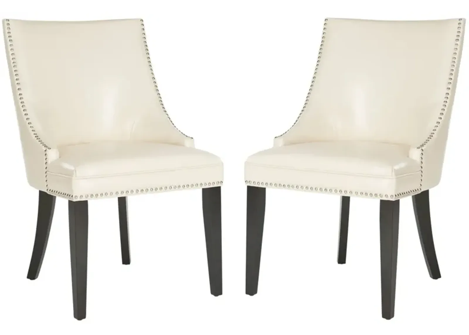 AFTON 20''H  SIDE CHAIR (SET OF 2) - NICKEL NAIL HEADS