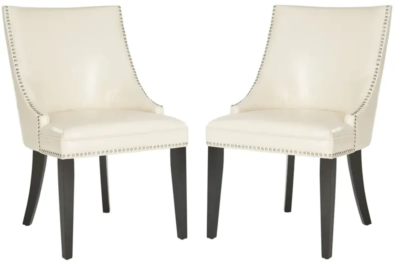 AFTON 20''H  SIDE CHAIR (SET OF 2) - NICKEL NAIL HEADS