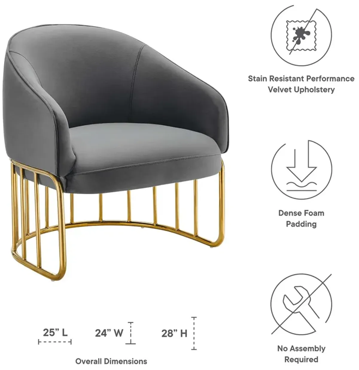 Legacy Performance Velvet Armchair