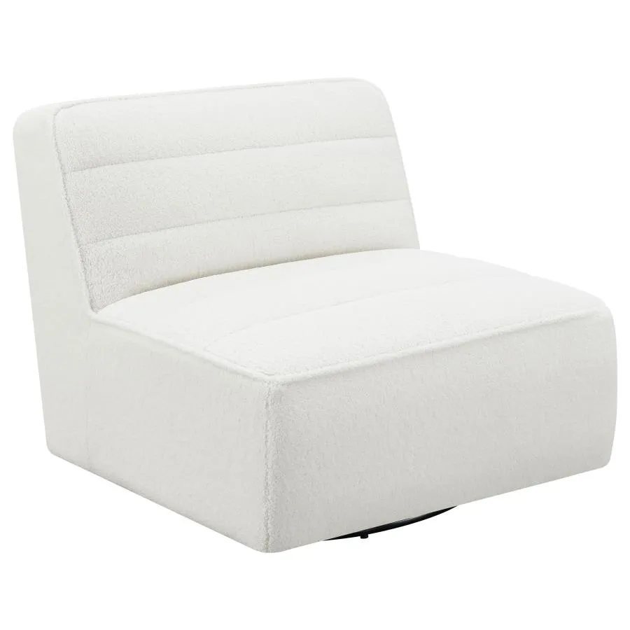 Aberdare Upholstered Swivel Armless Chair