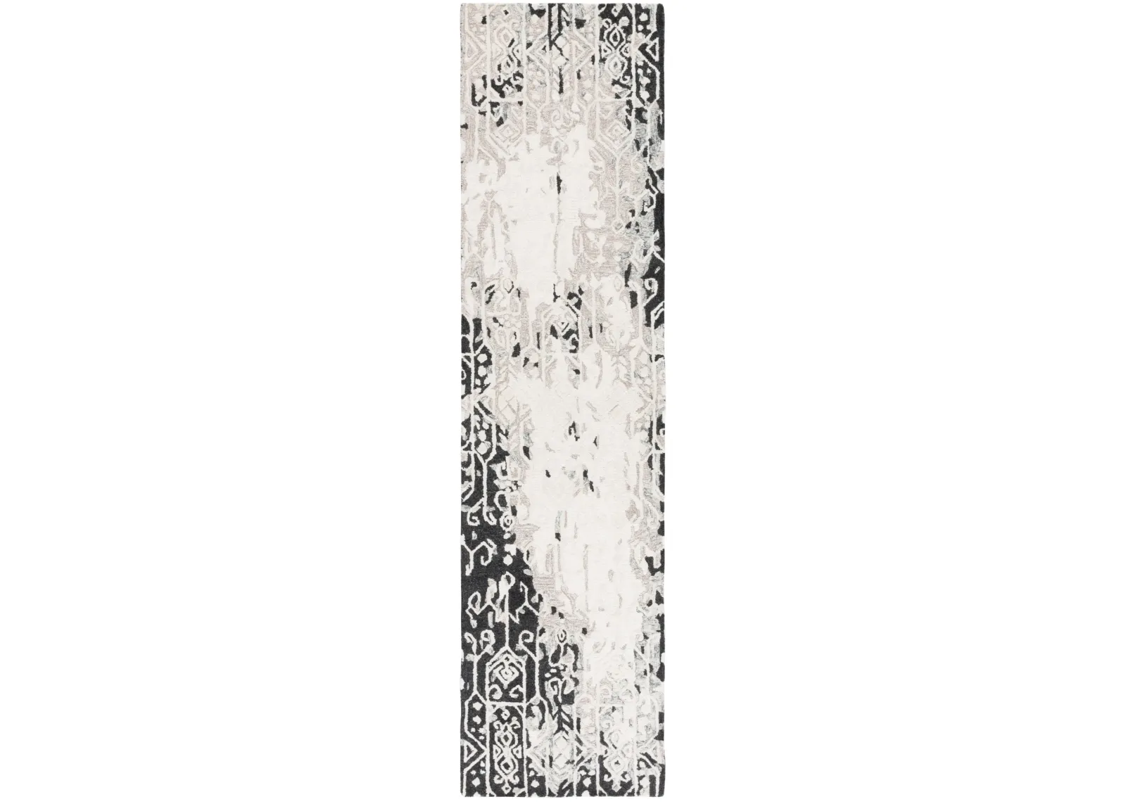 EBONY 130 BLACK  2'-3' x 9' Runner Rug