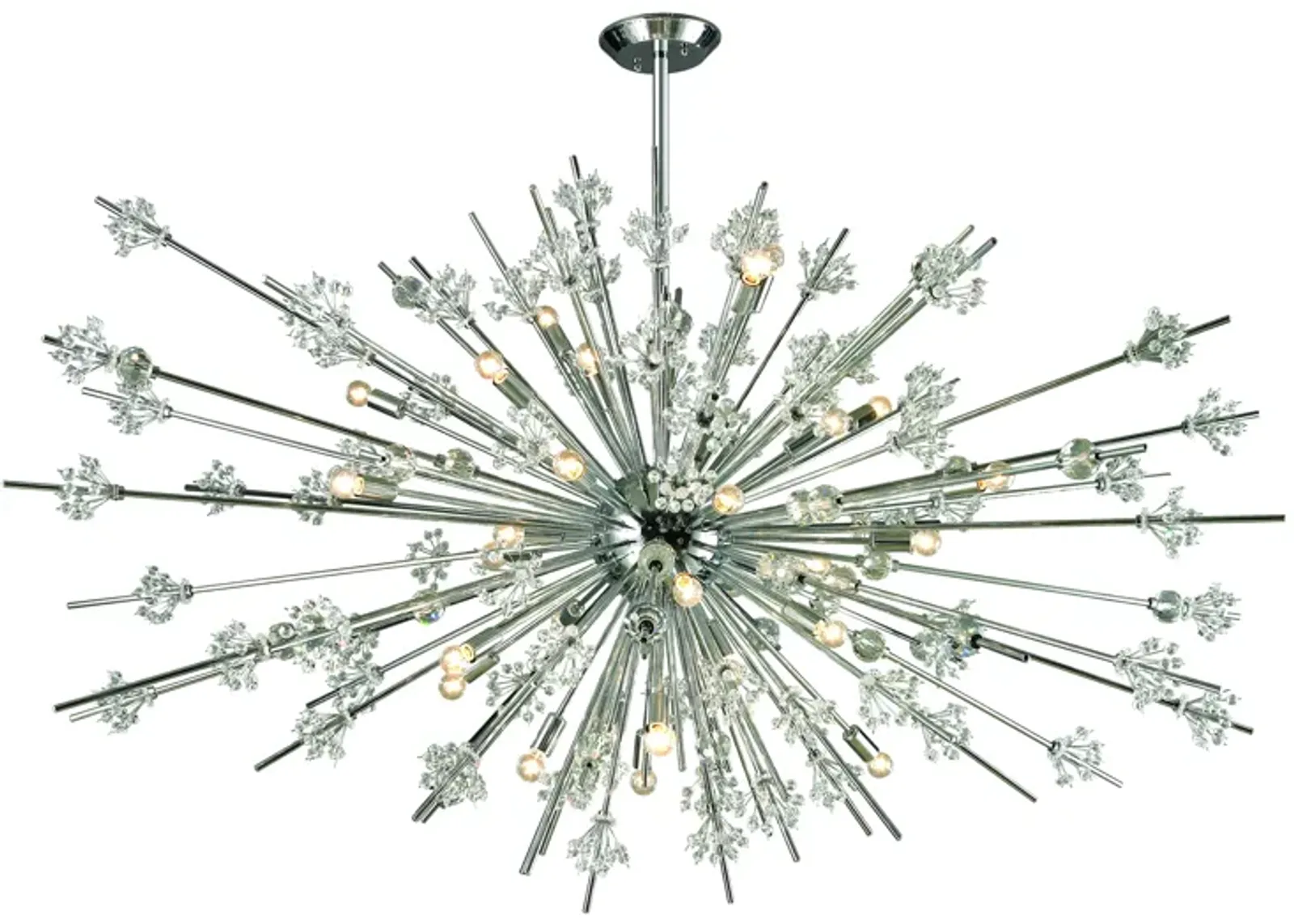 Starburst 72" Wide 31-Light Chandelier - Polished Chrome