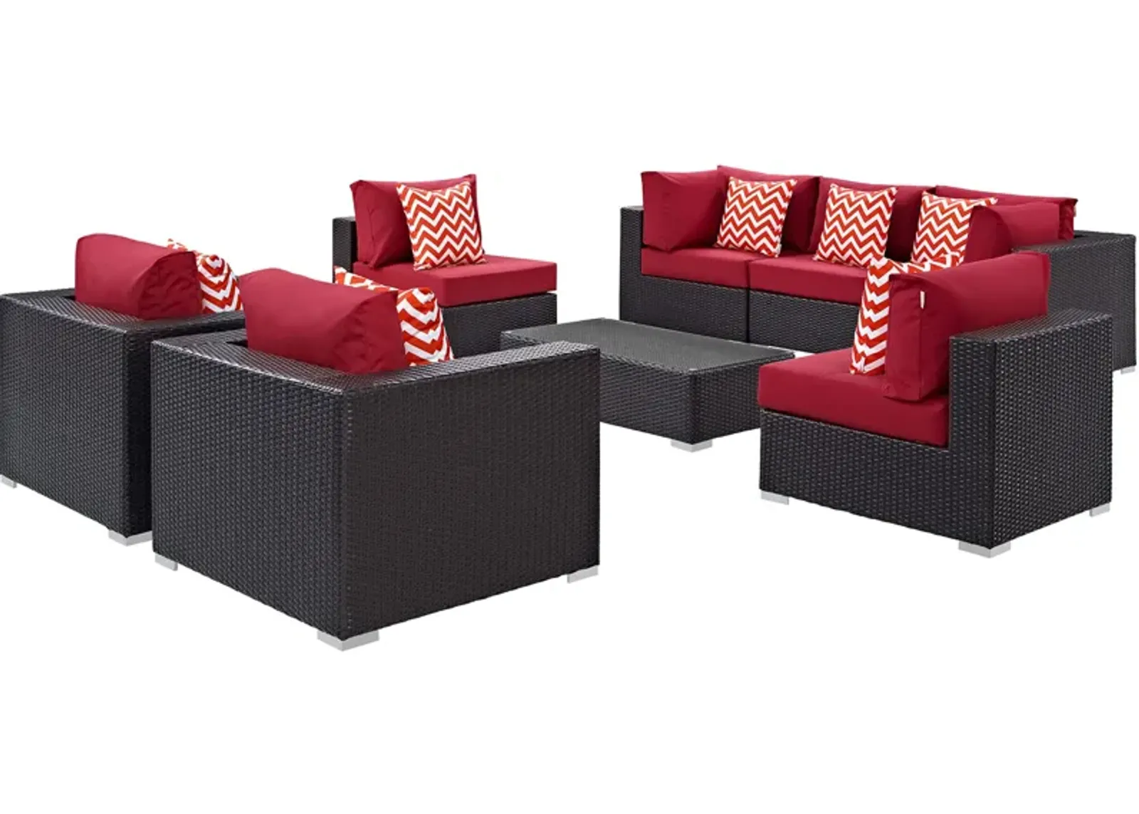 Convene 8 Piece Outdoor Patio Sectional Set