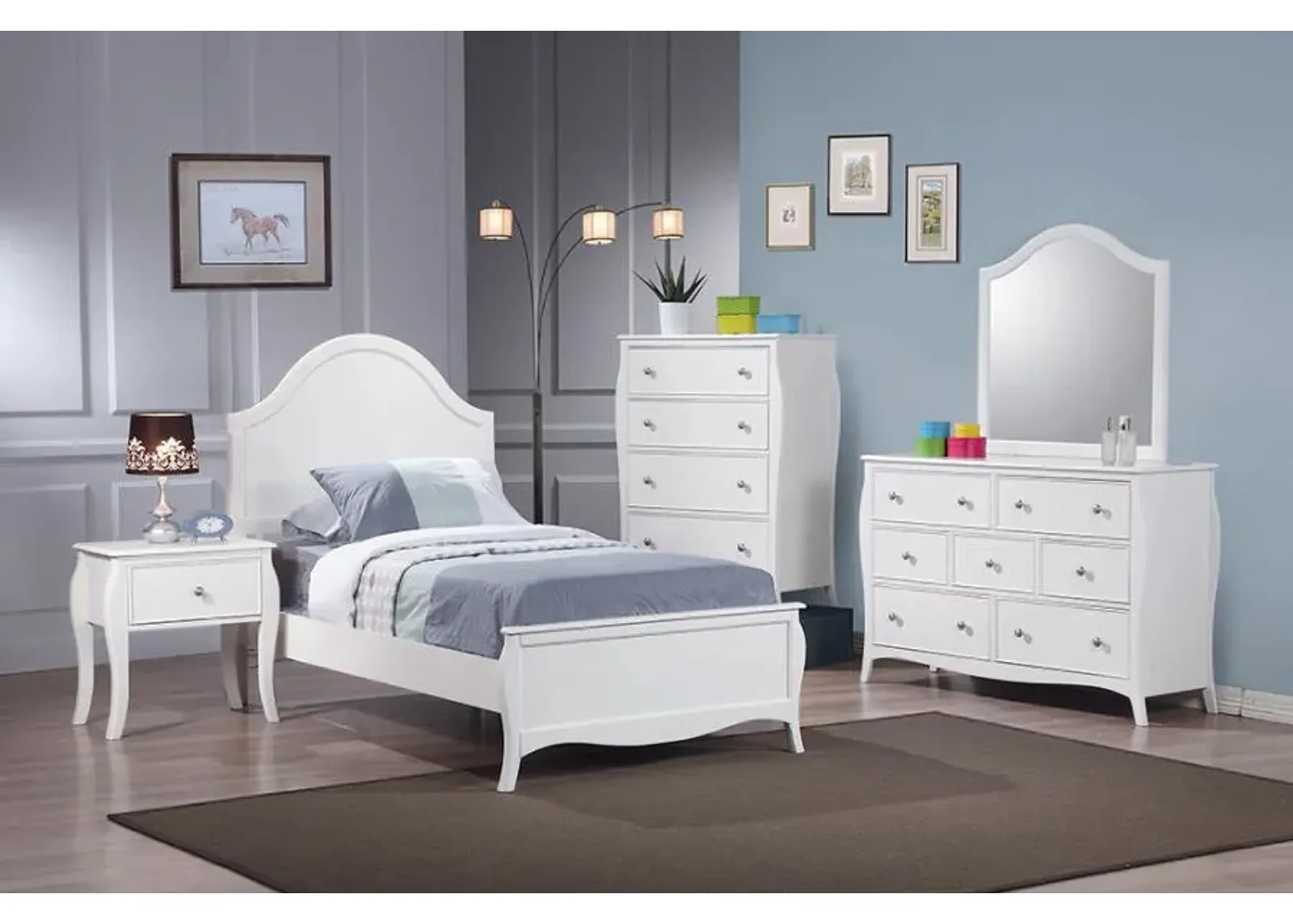 Dominique 4-piece Full Panel Bedroom Set White