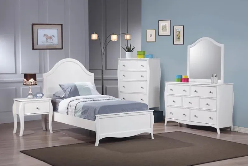 Dominique 4-piece Full Panel Bedroom Set White