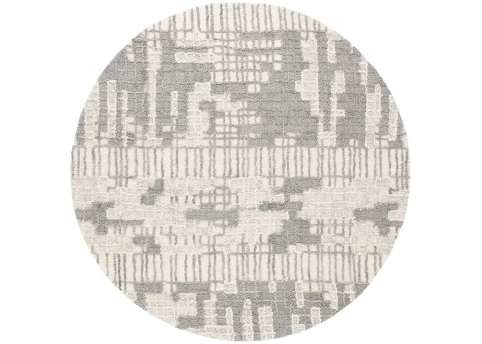 ABSTRACT 284 IVORY  6' x 6' Round Round Rug