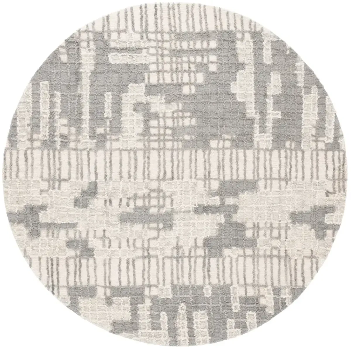 ABSTRACT 284 IVORY  6' x 6' Round Round Rug