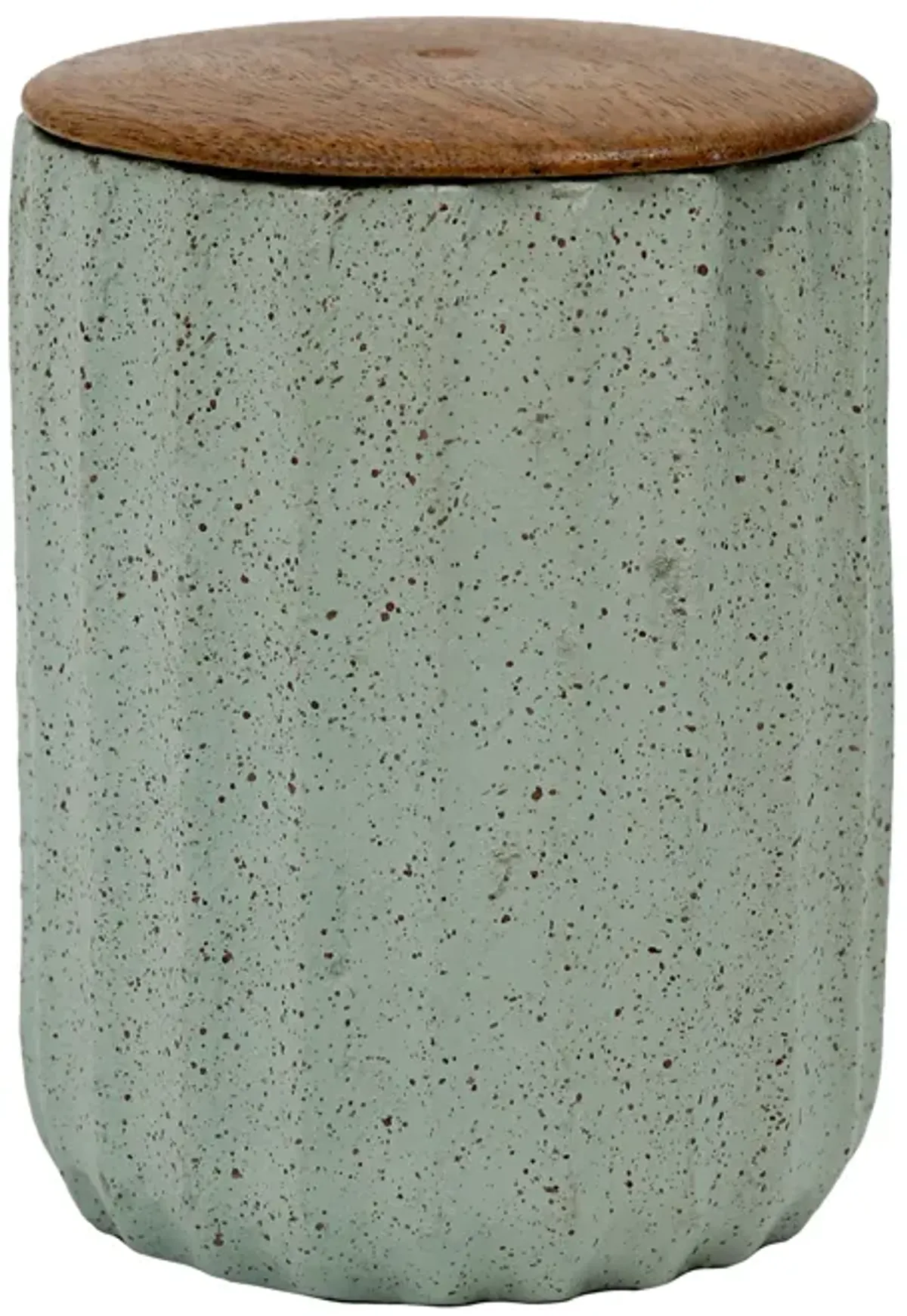 4" 6oz Wild Jasmine & Daisy Rdged Cndle W/lid,blu