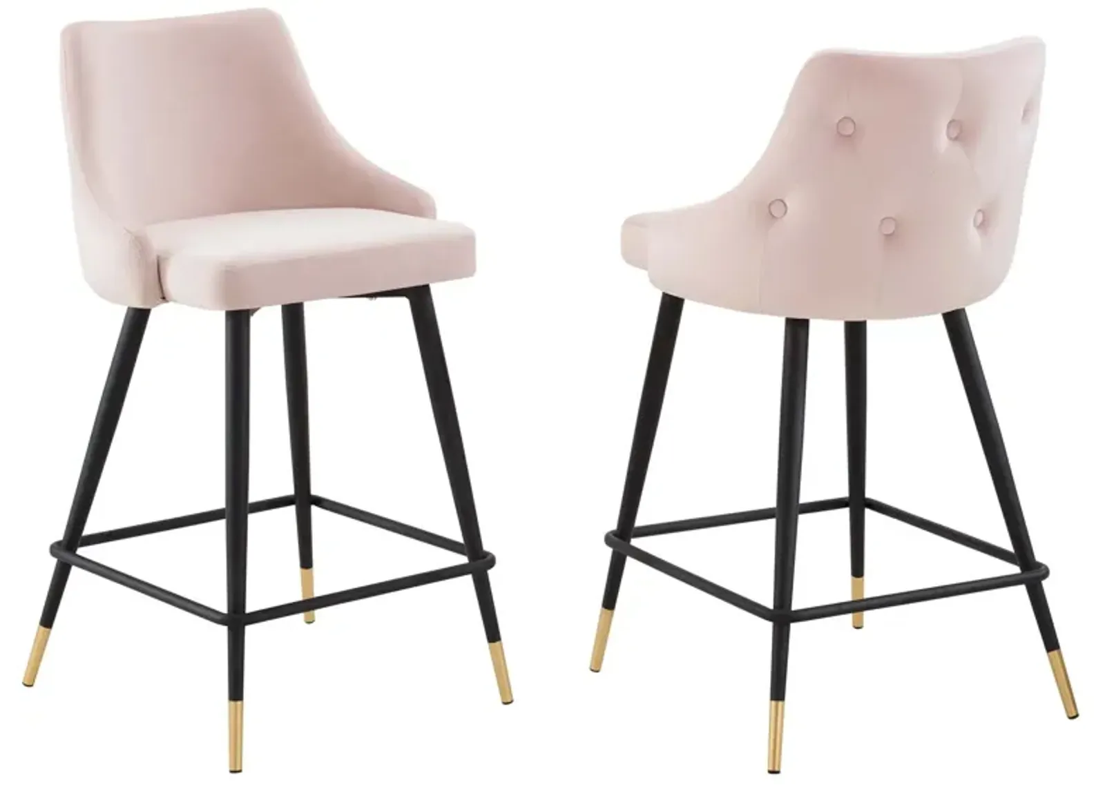 Adorn Performance Velvet Counter Stool Set of 2