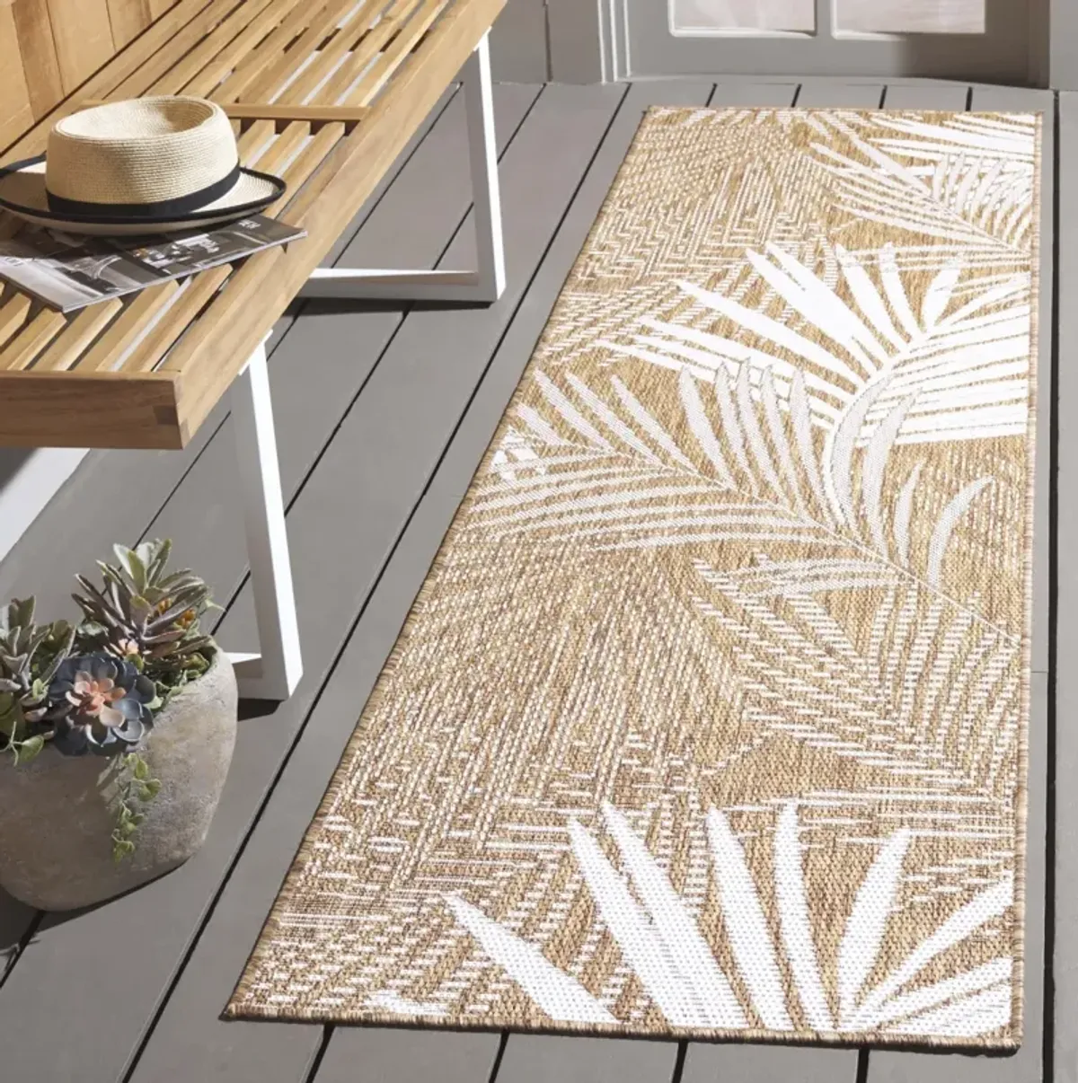 BEACH HOUSE 264 BROWN  2'-2' x 8' Runner Rug