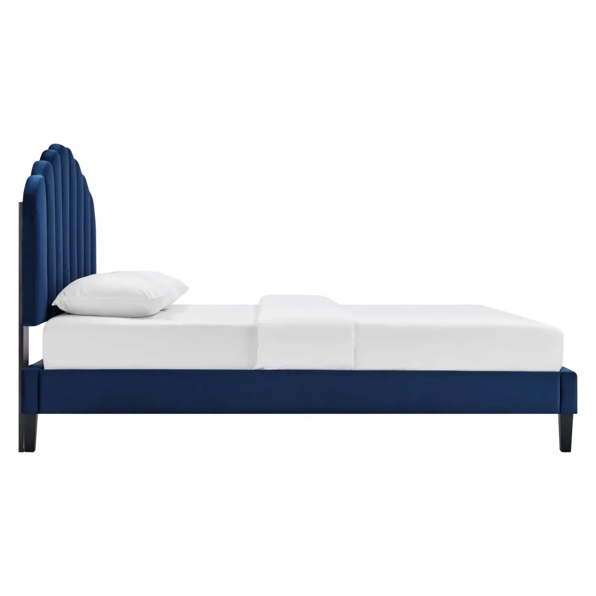 Daisy Performance Velvet Queen Platform Bed