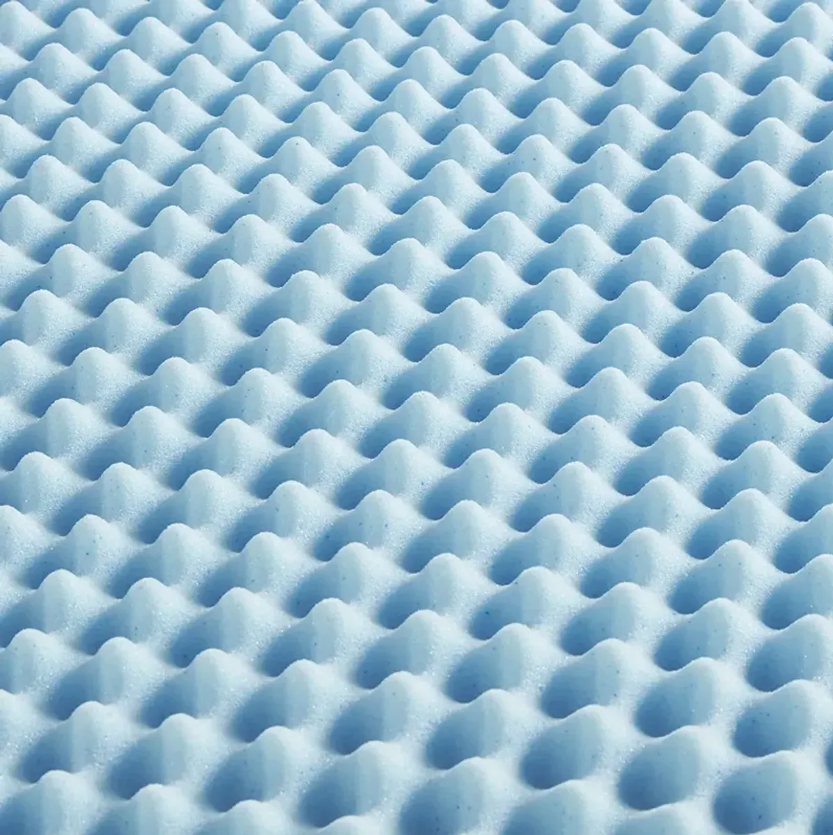 Sleep Philosophy 1.5" Gel Memory Foam Blue All Season Reversible Hypoallergenic 1.5" Cooling Mattress Topper