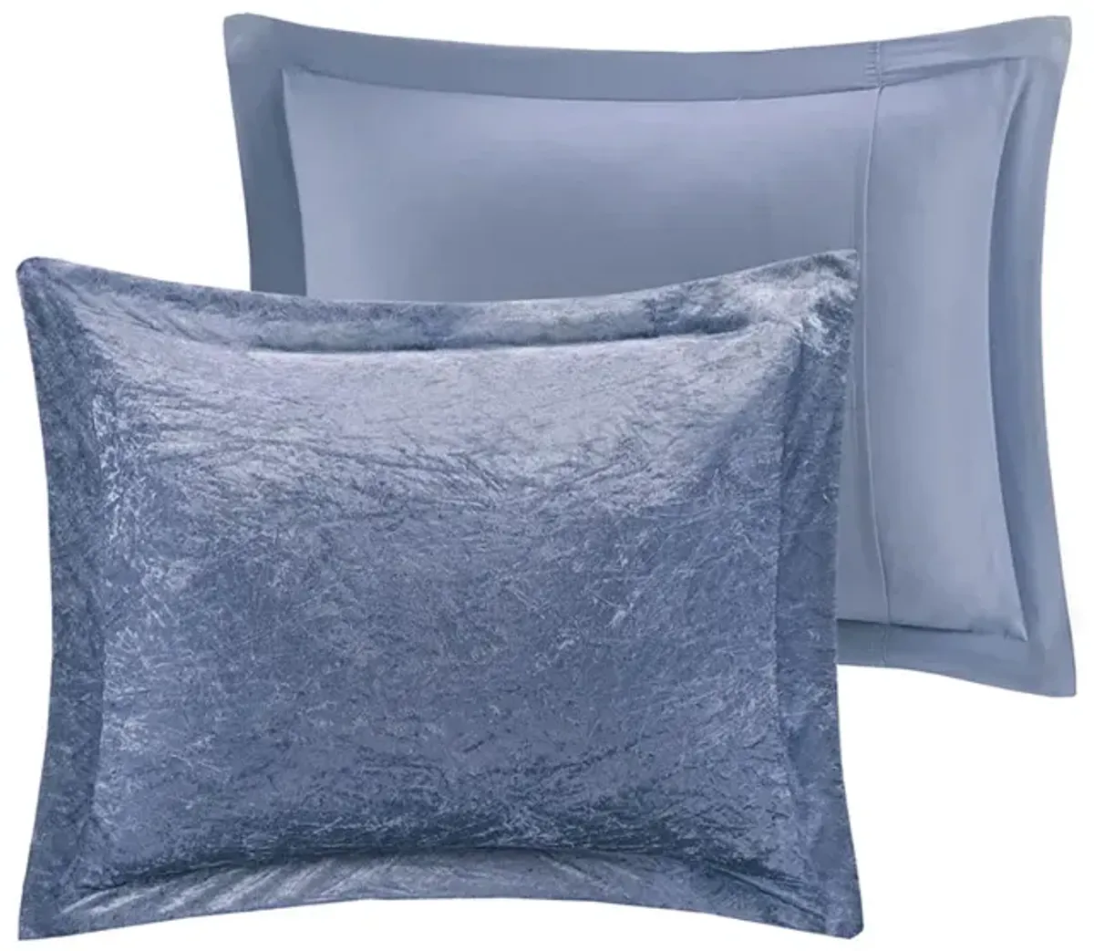 Intelligent Design Felicia Blue Velvet Duvet Cover Set