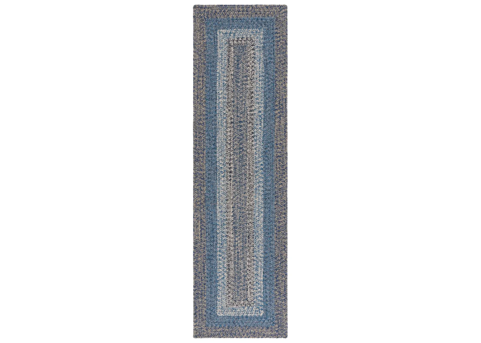 BRAIDED 318 NAVY  2'-3' x 8' Runner Rug