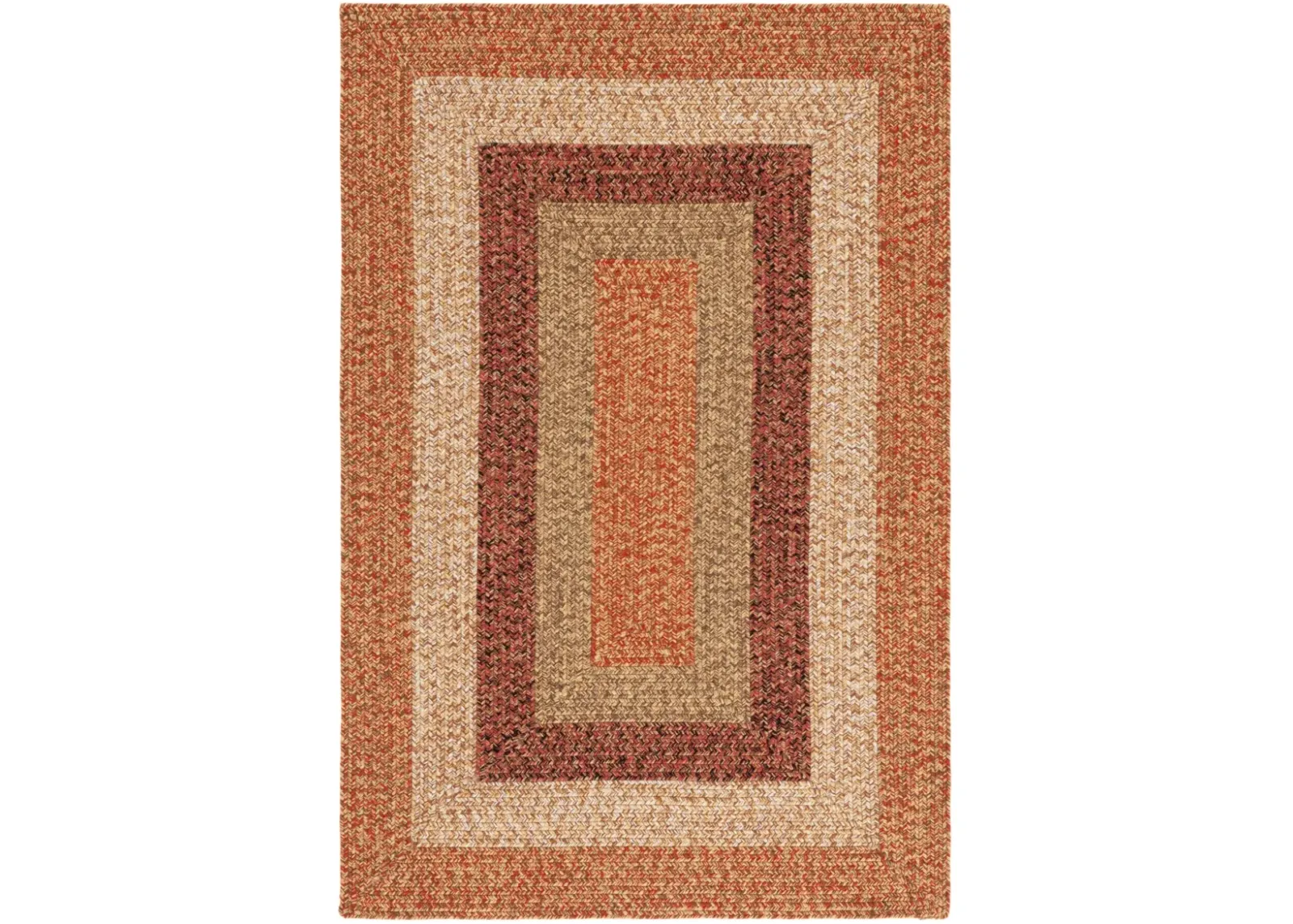 BRAIDED 318 RUST  6' x 9' Medium Rectangle Rug