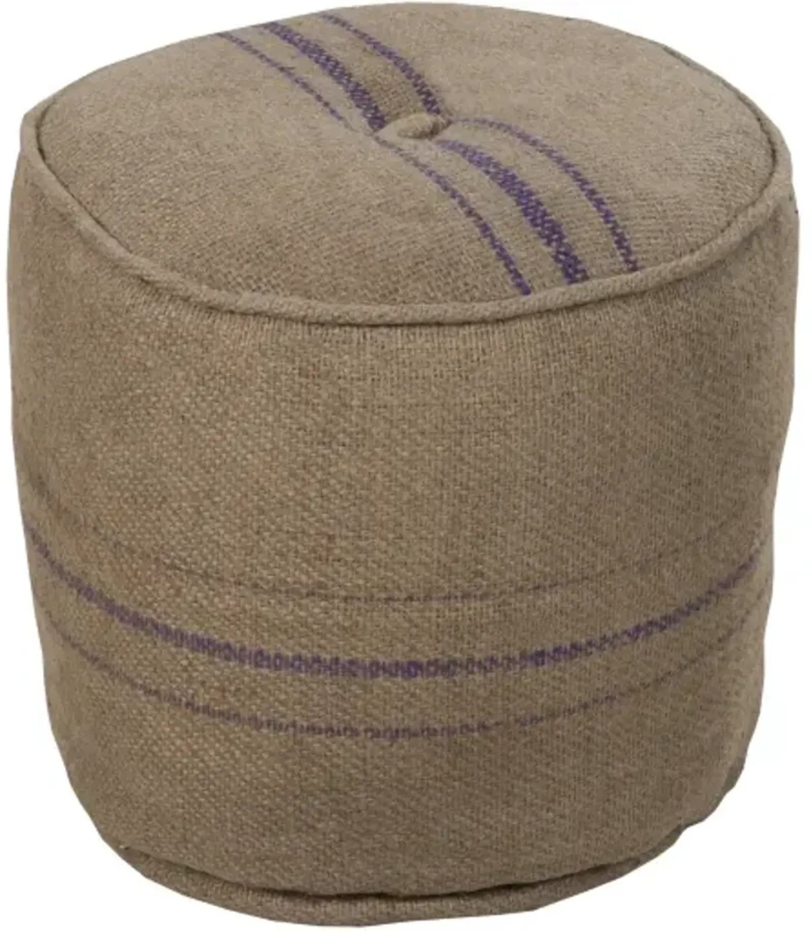 Burlap 17"H x 18"W x 18"D Pouf