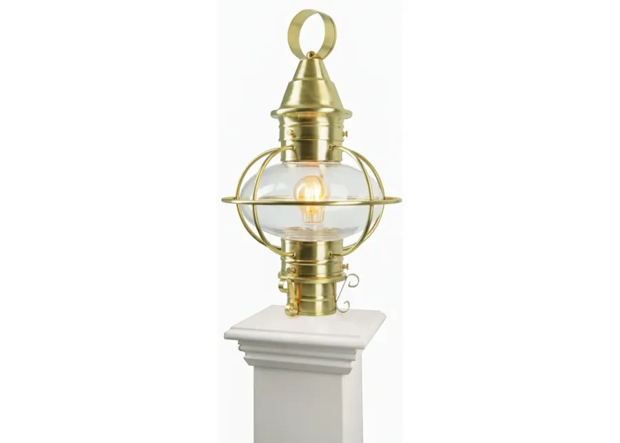 American Onion Outdoor Post Light - Satin Brass