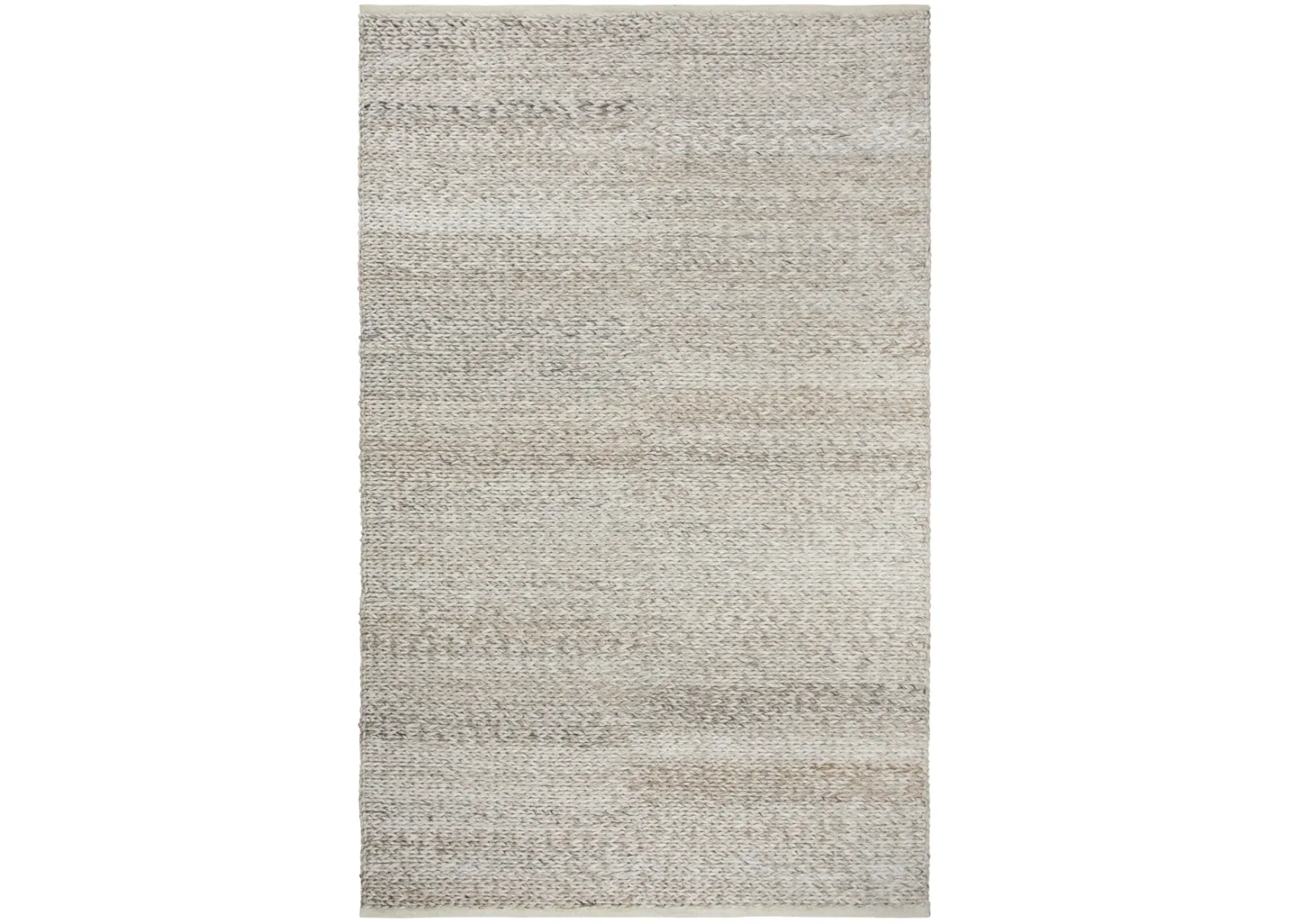 Ewe Complete me Beige Woven Wool/Polyester 8' x 10' Rectangle Rug