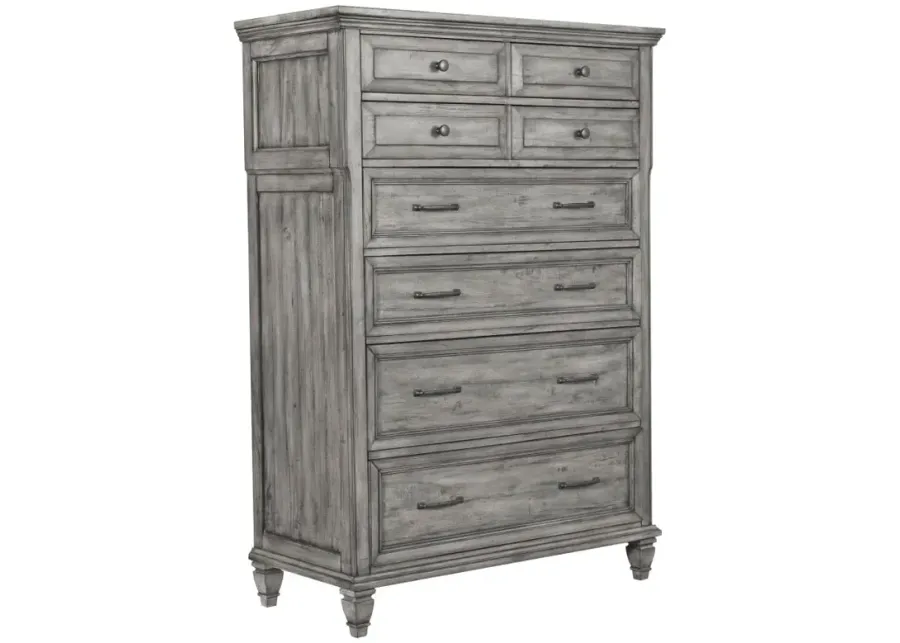 Avenue 8-drawer Rectangular Chest Grey