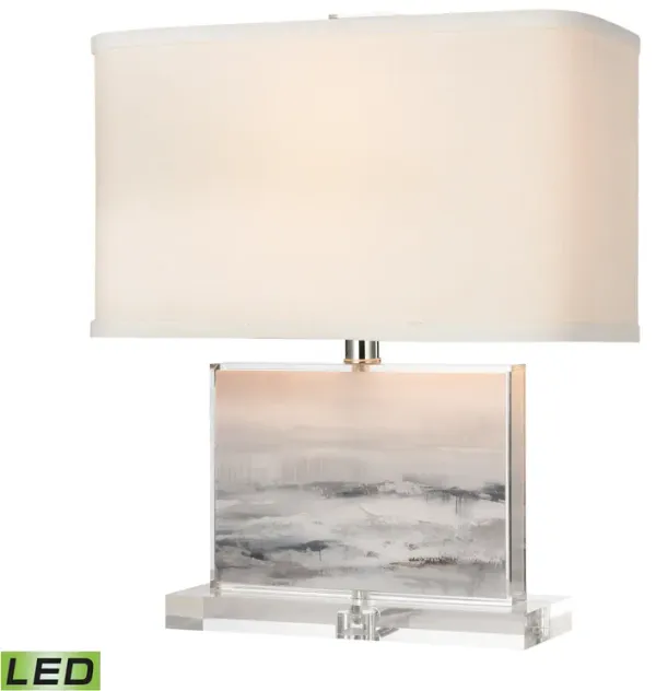 Barnes 18'' High 1-Light Table Lamp - Gray - Includes LED Bulb