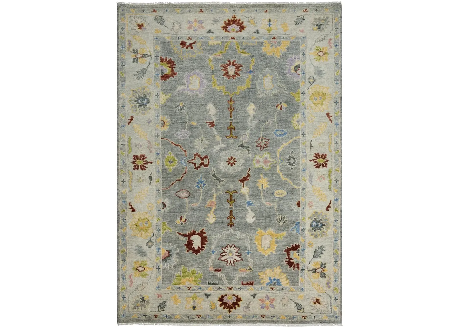 Envision Gray/Beige  Hand Spun Wool 8' x 10' Rectangle Rug