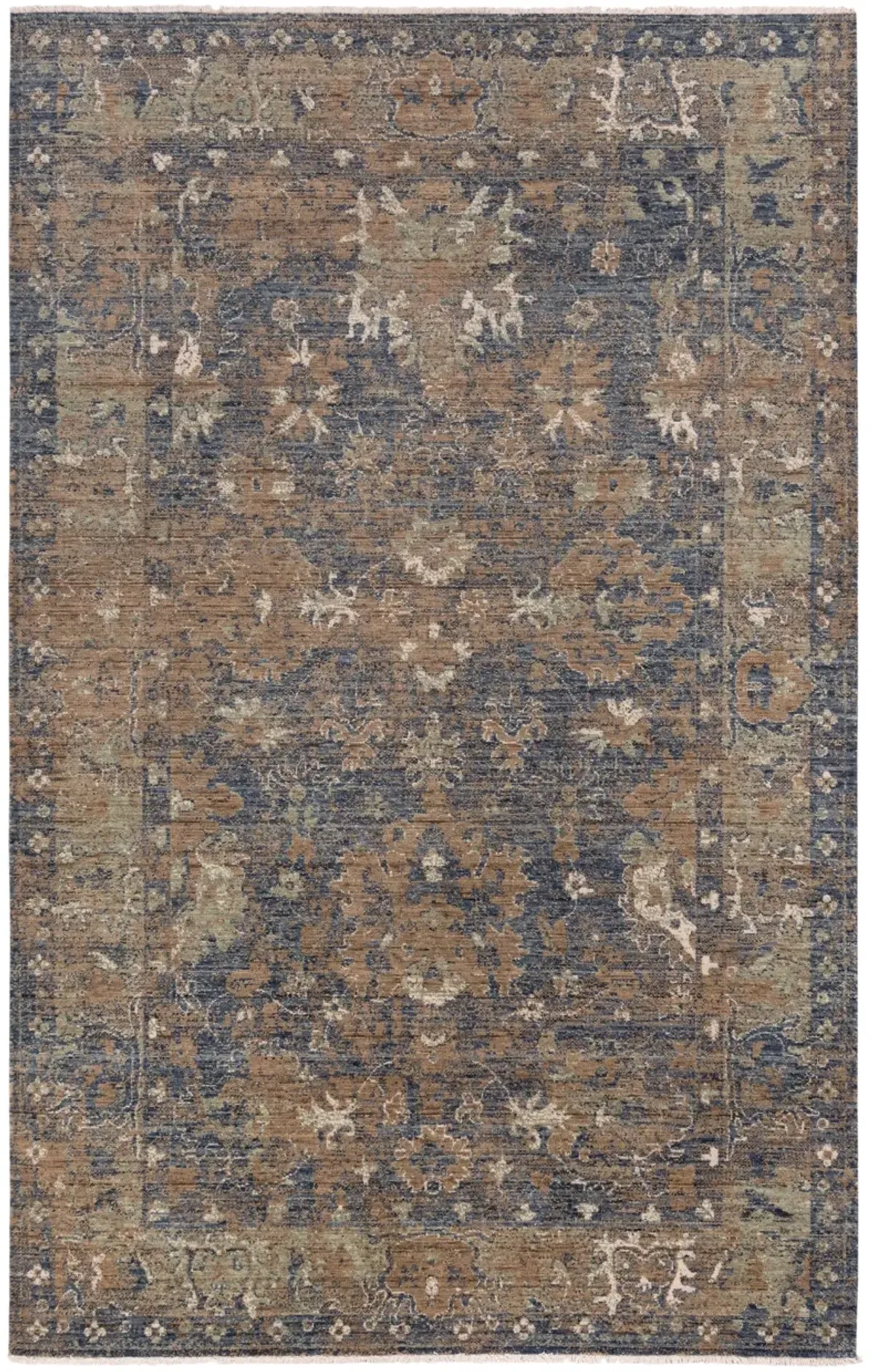 Platinum Charcoal Distressed Classical Proprietary Wool 10' x 13' Rectangle Rug