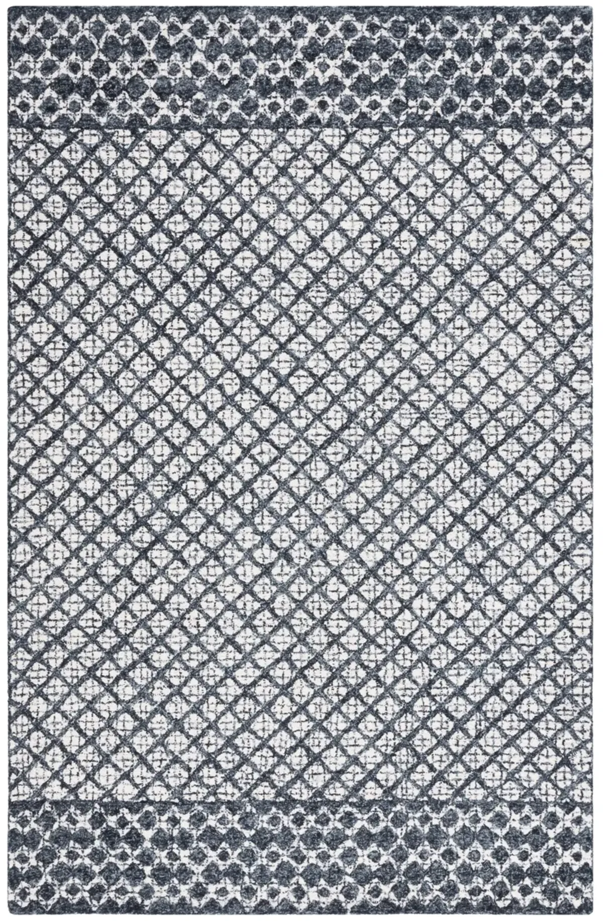 ABSTRACT Hand Tufted 5' x 8' area rug