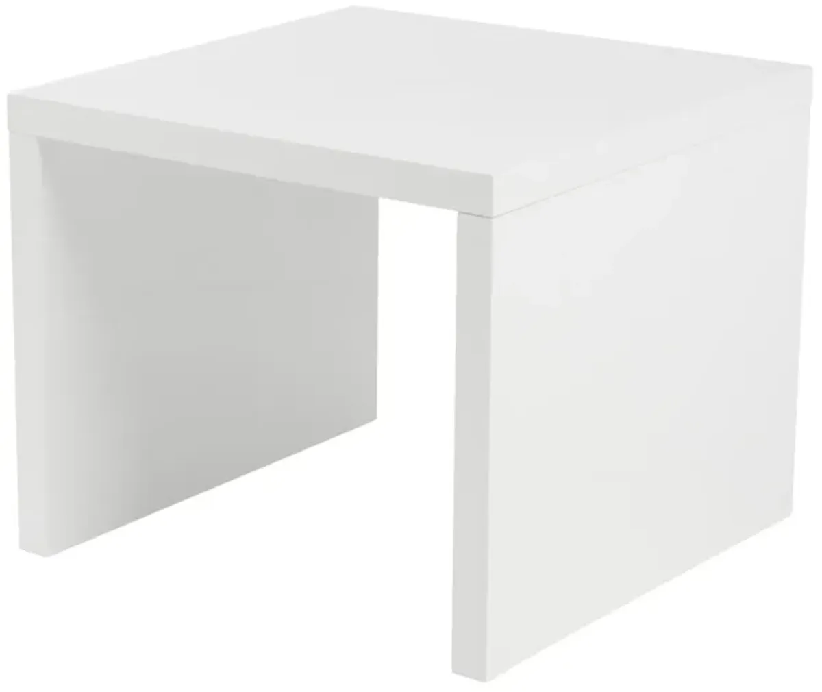 Abby Side Table in High Gloss White