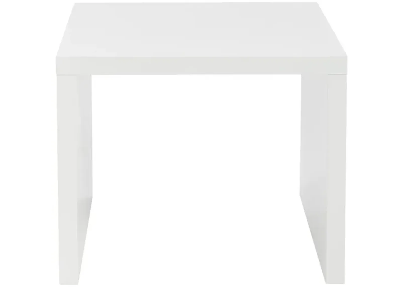 Abby Side Table in High Gloss White