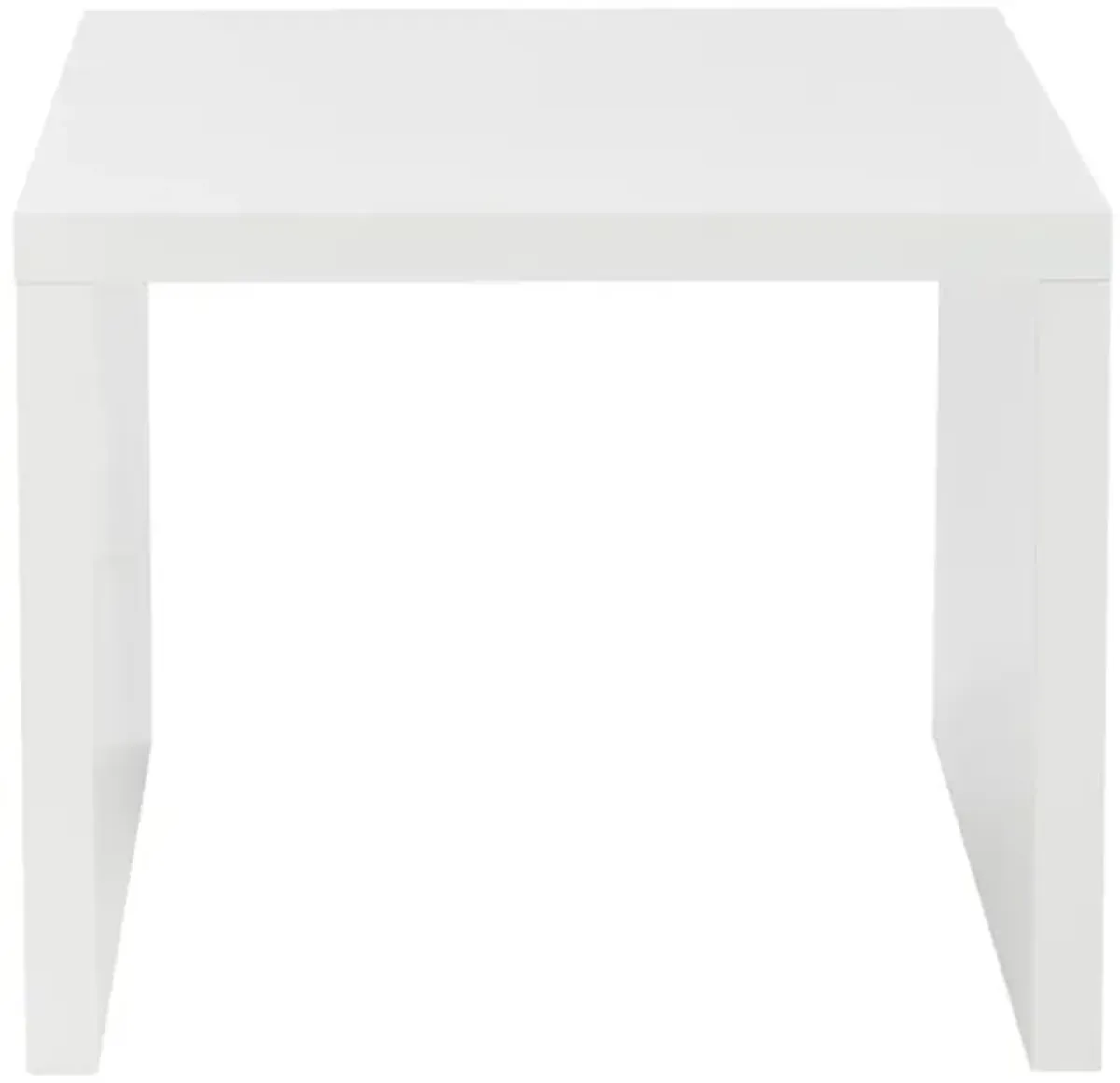 Abby Side Table in High Gloss White