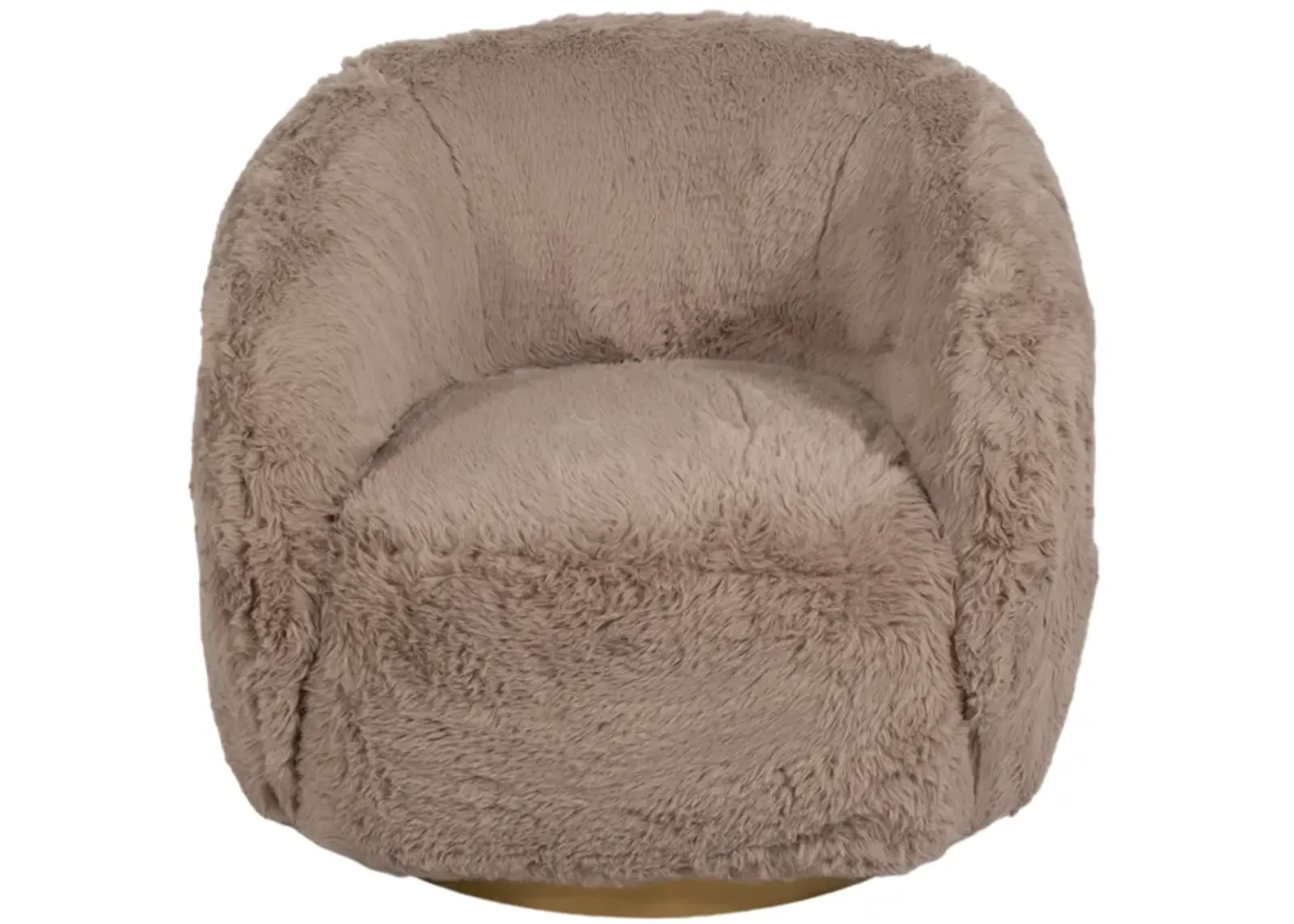 Roundback Swivel Chair, Tan