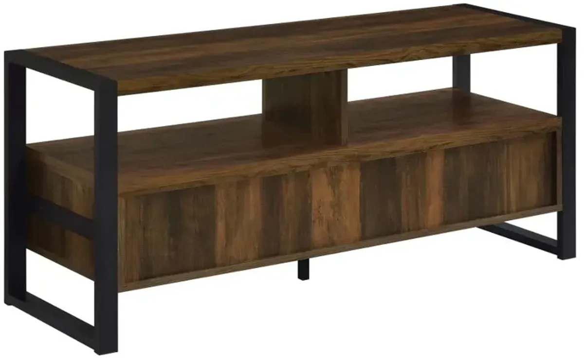 James 2-drawer Composite Wood 48" TV Stand Dark Pine