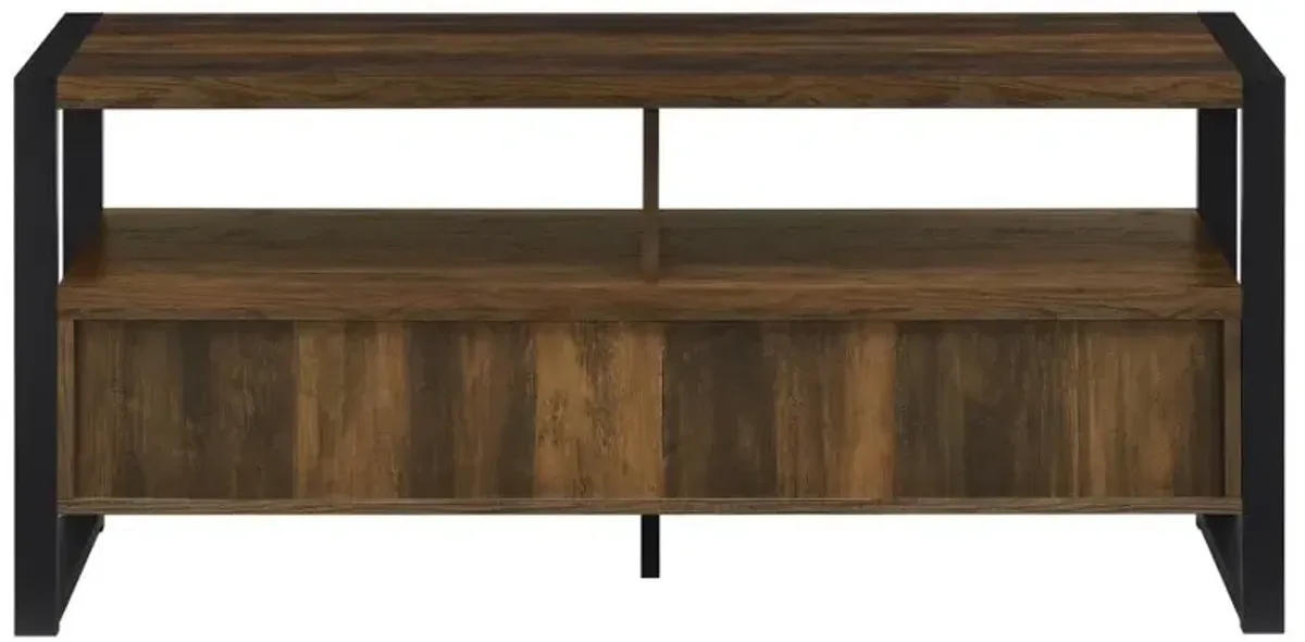 James 2-drawer Composite Wood 48" TV Stand Dark Pine