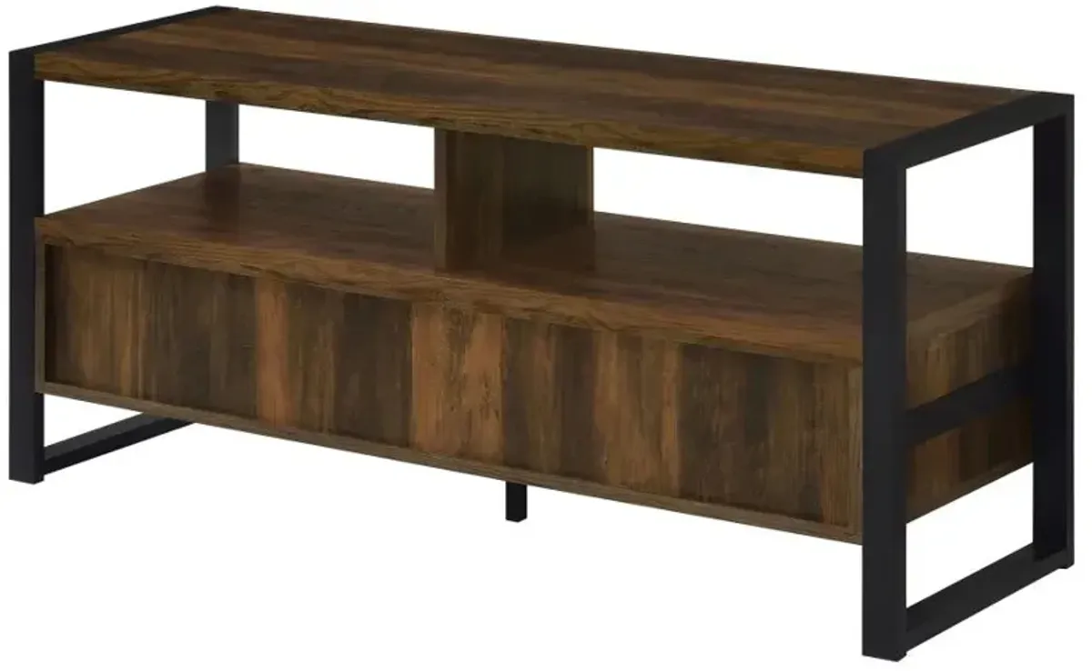 James 2-drawer Composite Wood 48" TV Stand Dark Pine