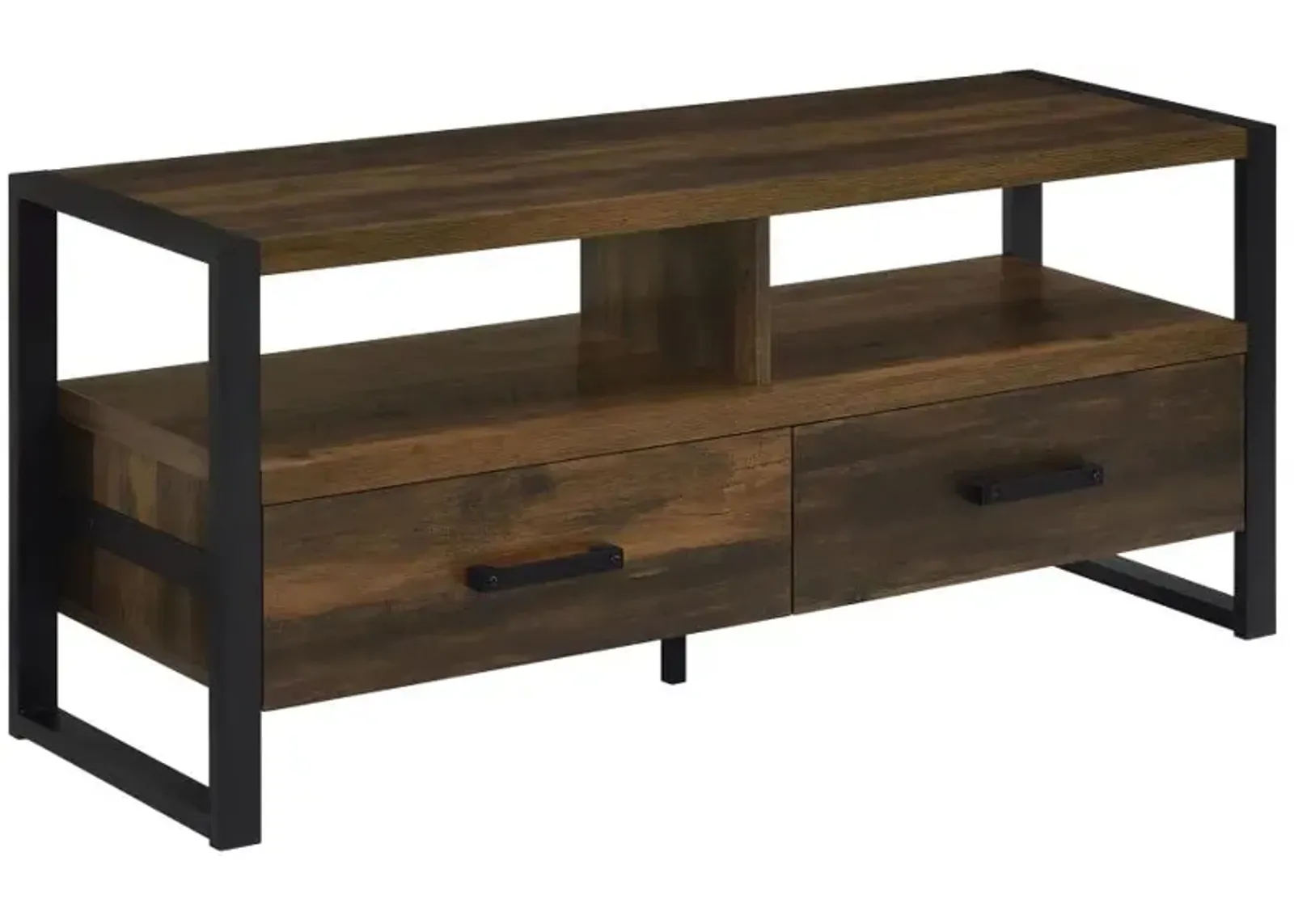 James 2-drawer Composite Wood 48" TV Stand Dark Pine