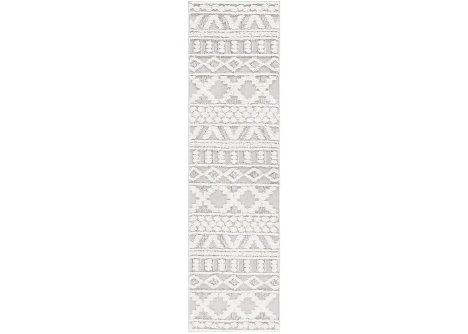 TRENDS 124 Grey  2'-2' X 8' Runner Rug